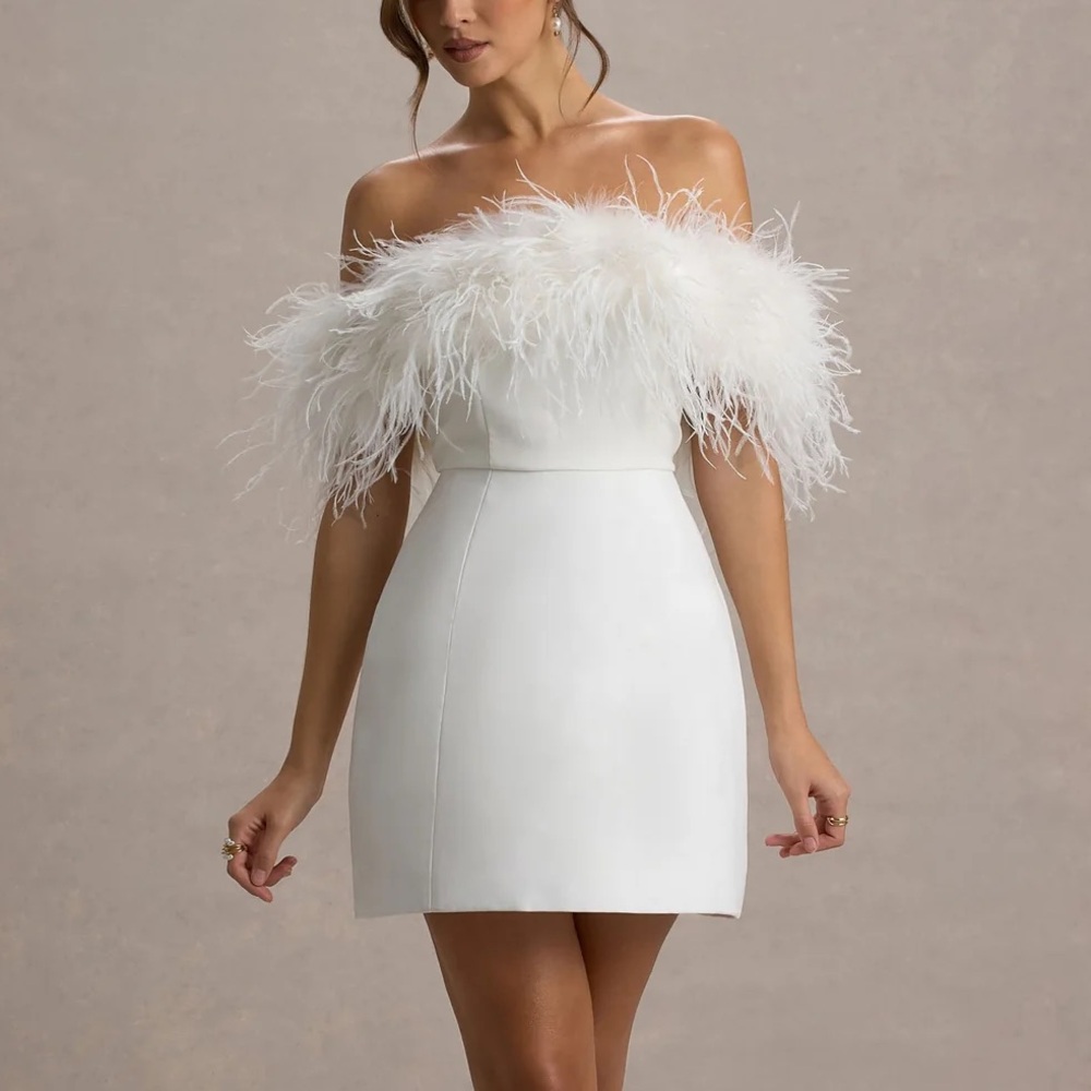 Elegant White Off-Shoulder Dress